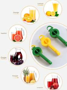2-In-1 Lemon Juicer & Slicer Set, Manual Lemon Squeezer, Fruit Juicer, Walnut Cracker, Lemon Holder, Tomato & Lemon Slicer - Multicolor - View 8