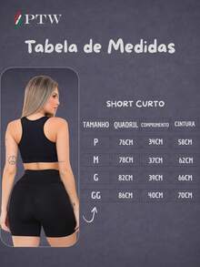 Kit 2 Shorts Legging Feminino Curto Cintura Alta Academia Esportivo - Multicolorido - Visão 5