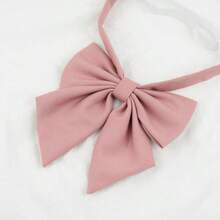 1pc Women's Knitted Polyester Adjustable Solid Color Bowknot - Pre-Tied, Campus JK Style, Japanese Sailor Outfit, Suitable For Daily Wear, Dating, Party, Prom - Multicolor - View 6