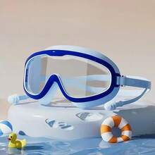 儿童泳镜，男女童游泳装备泳镜，防水防雾大框专业潜水泳镜 - 彩色 - 查看 10