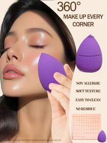 Bộ mút trang điểm 5/4/3/2/1 món, bộ mút trang điểm hình giọt nước, bộ mút trang điểm hình tam giác, bao gồm (1 mút hình giọt nước + 12 bông phấn + 1 bông phấn tam giác nhung + 1 mút trang điểm mini). Bông phấn, mút trang điểm, mút trang điểm mềm mại và bông xốp, dụng cụ trang điểm, mút cố định lớp trang điểm, dụng cụ làm sạch da mặt. - Nhiều màu - Xem 5