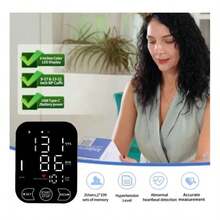 Pulsovital Tensiómetro electrónico automático para brazo Uso doméstico Monitor de frecuencia cardíaca y presión arterial aparato para la presión - Blanco y Negro - Ver 11