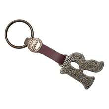 Metal Keychain With Engraved Initial And  Calendar - Handmade Gift Of Mexican Heritage - Letter R - View 3