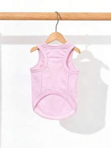 1 pièce Gilet pour animaux de compagnie avec imprimé mignon de cochon, anti-puces physique et réduction de la chute de poils, isolation et respirant, convient aux petits et grands chiens et chats, pour une utilisation intérieure et extérieure - Rose bonbon - Voir 8