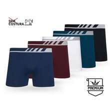 Kit 3 Cuecas G3 Grande Masculina Plus Size Premium Zero Costura Top Qualidade sem costura - Multicolorido - Visão 13