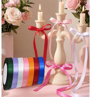 Bộ 3 cuộn ruy băng satin, ruy băng gói quà, thích hợp dùng cho bó hoa, bánh ngọt, nơ, đánh dấu sách, đồ dùng tiệc tùng, trang trí ngày lễ, gói quà, trang trí ngày lễ.