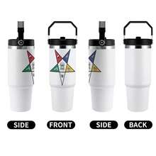 Vaso de 30 onzas con estilo , envuelto en un diseño de graffiti SGRHO - Blanco - Ver 5