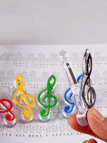 1pc Music Score Clip, High-Quality Memo Clip, Book Clip, Stationery File Clip, Secure Music Sheet Clip, Note Paper Clip, Piano Music Clip, Drum Score Clip, Musical Instrument Accessory - Multicolor - View 5
