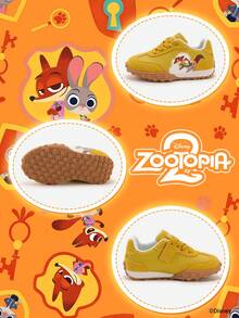 Disney Sản phẩm hợp tác độc quyền với Zootopia 2 | Một đôi giày thể thao trẻ em, giày thể thao Judy, giày thể thao Nick, phù hợp cho việc đi lại hàng ngày và các hoạt động ngoài trời trong kỳ nghỉ, vừa vặn thoải mái, chống trơn trượt, chống mài mòn và thoáng khí (Giày thể thao trẻ em, giày trẻ em, giày bé gái) - Màu vàng - Xem 4