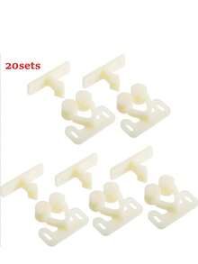 20套门挡扣 黄色球形门挡五金件 塑料门挡扣 适用于衣柜、橱柜、抽屉柜及家具门挡 - A - 查看 9