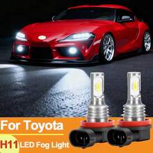 Bộ 2 đèn pha và đèn sương mù LED H9 H11 JPH16 cho ô tô, ánh sáng trắng 6000K, 12V, chùm sáng xa/gần siêu sáng, ánh sáng vàng 4300K, ánh sáng xanh băng 8000K. - 2 bóng đèn LED - Xem 10