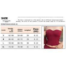 Top corset ajustador con aros, cierre de cremallera y frunce, efecto cintura pequeña - Rojo - Ver 7