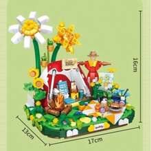 Set de bloques de construcción de casa de campamento de otoño con oso de peluche, que incluye casa de animales recortable, decoración del hogar, alivio del estrés, adecuado como regalo para cumpleaños, Halloween/Acción de Gracias/Navidad - Multicolor - Ver 5