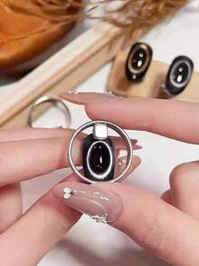 1 Set Strong Magnet Nail Art Tools, Can Attract To Create Cat Eye Nail Effect, Round Powerful Magnetic Nail Art Accessories - Multicolor - View 2