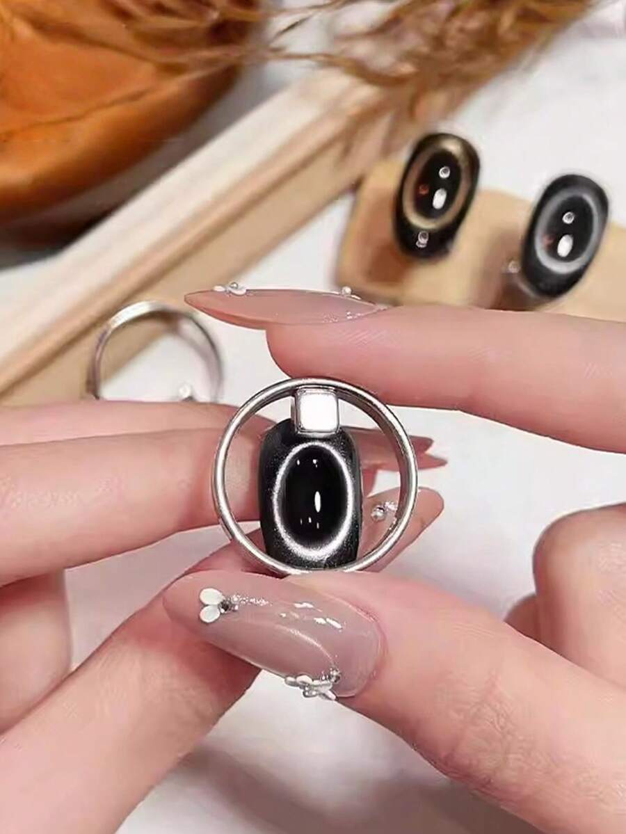 1 Set Strong Magnet Nail Art Tools, Can Attract To Create Cat Eye Nail Effect, Round Powerful Magnetic Nail Art Accessories