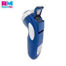Rasuradora Eléctrica Recargable 3 Cabezales Afeitadora Barba y Patilla Diseño Ergonómico con Cable - Azul - Ver 4