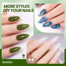Beetles Nude Gel Nail Polish Set - 6 Colors Nude Pink Brown Neutral Jelly Gel Polish Kit - 6 Colors Forest Veil - 查看 4