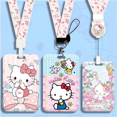 SANRIO 1 chiếc ví đựng thẻ dạng trượt, ví đựng thẻ xe buýt/tàu điện ngầm hoạt hình Anime, ví đựng thẻ học sinh dễ thương có dây đeo rút gọn, ví đựng thẻ ID công việc, thẻ thương hiệu, ví đựng thẻ học sinh, ví đựng thẻ mẫu giáo, ví đựng thẻ ID học sinh chuẩn bị năm học mới.