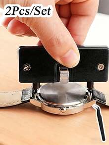 2pcs Watch Repair Tools, Watch Back Cover Opener, Suitable For Watch Repair, Professional Watch Back Cover Disassembly Tool, Adjustable Rectangular Metal Watch Back Cover Opener, Suitable For Screwdriver Repair, Suitable For Watchmakers - Multicolor - View 5