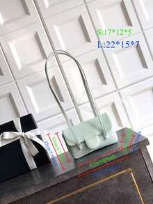 Light Green Leather Women's Fashion Shoulder Bag, Suitable For Daily Commuting - Verde claro - Ver 11