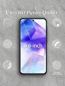 2片装 - Galaxy A56 5G 隐私屏幕保护膜，保护隐私，防刮花，无气泡，高清透明，9H硬度，兼容手机壳，易于安装，适用于 Galaxy A57/A16/A55/A15/A54/A14/A36/A35/A17/A26，手机配件，隐私保护，日常生活和办公必备 - 黑色 - View 2