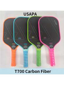 T700 Carbon Fiber Propickleball,Multicolorpickleball,The Core Material Of The PP Honeycomb Panel Is 16mm Thick,Surface Frosted Carbon Fiber Layer. - 彩色 - 查看 3