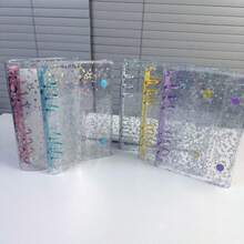 A6 六孔活页夹，激光星形PVC封面，防水旅行笔记本，学生相册 - 款式一 - 查看 8