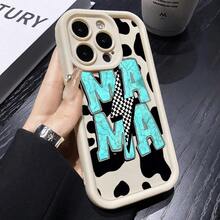 Compatible con los modelos iPhone 17, 16, 15, 14, 13, 12, 11 Pro Plus Max, así como con los modelos Galaxy S26, S25, S24, S23, S22, S21 y la serie Galaxy A. Presenta un estampado de leopardo y la palabra <<MAMA». Funda de silicona TPU con diseño resistente a los golpes y a las huellas dactilares. Unisex. - Blanco - Ver 2