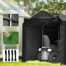 Waterproof Garage Shed With Door, UV Resistant, 220 X 157 X 165 Cm, Black - A - View 3