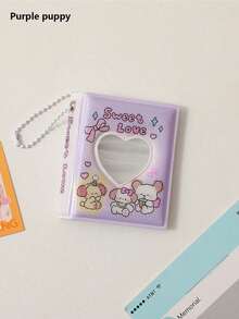 2-Inch Cute Cartoon Photo Album, Photo Card Storage Album, Idol Card Collection Album, Cute Heart-Shaped Hollow Card Album, Kawaii Little Rabbit Mini Photo Album, K-Pop Card Album, Business Card & Photo Card Storage Album, 32 Card Slots - Multicolor - View 9