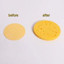 1pc 100% Natural Compressed Facial Sponge, Suitable For Gentle Exfoliation, Face Mask Application, SPA Makeup Sponge, Dual Use At Home And Travel - Multicolor - View 11