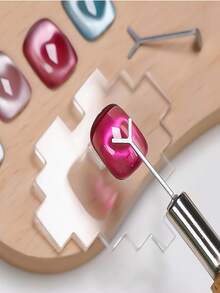 7pcs Cat Eye Magnetic Nail Art Tool Set, Includes Round & Cylindrical Magnets, French Cat Eye Heart-Shaped Nail Magnet, Cat Eye Gel Polish Magnetic Stick, And Other Nail Art Accessories To Create Various Cat Eye Effects - Magnetic Nail Art Pen Suitable For DIY Nail Design, Magnetic Attachment Design Suitable For Nail Salons And Home Use, Provides Magnetic Nail Decoration. - Multicolor - View 5