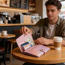 1pc Money Saving Challenge Book, Personal Cash Budgeting Planner, Envelope Saving Organizer With Durable Binder Design, Financial Planning Tool For Budget, Savings Book For Men Women Family Youth Teens,The Money Saving Book Serves As An Ideal Present For Friends - Pink - View 3