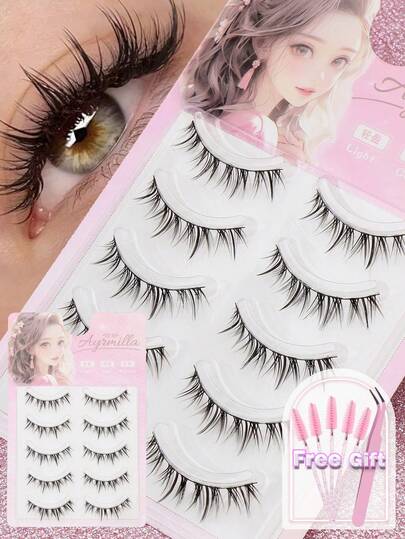  AYRMILLA Slim Natural Eyelashes Come With Tools That Are Easy To Wear And Comfortable.This Eyelashes Are Closer To F Your Eyelashes, Making Them A Natural And Fashionable Accessory For Creating Perfect Natural Eye Makeup. It Is A Must-Have For Beginners In Beauty And Can Be Paired With Various Styles Of Makeup