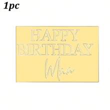 1 cái/3 cái phụ kiện trang trí bánh kem bằng acrylic màu vàng "Chúc mừng Ngày của Mẹ"/"Mẹ", thích hợp cho tiệc sinh nhật và Ngày của Mẹ. - nhiều màu - Xem 15