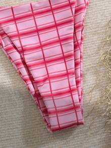 女士性感露背高开衩波西米亚风比基尼套装，饰有打结细节，采用弹力面料，适合女性穿着，适合复活节、派对、音乐节、情人节等场合；女士沙滩装；女士毕业季度假装；女士优雅沙滩泳装；女士沙滩比基尼泳装；女士泳装；女士泳衣；夏季度假装 - 彩色 - 查看 7