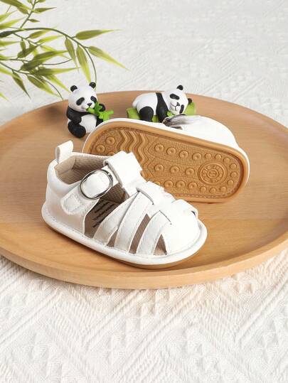 1 Pair Breathable Anti-Slip Hook And Loop Design Sandals For Infant Boys And Girls, Suitable For 0-1 Year Old Toddlers, Fit For Summer, Spring And Autumn