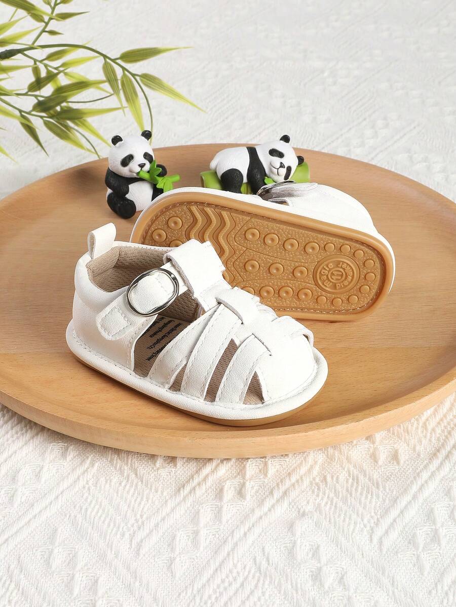 1 Pair Boys & Girls Breathable Non-Slip Hook & Loop Design Toddler Sandals, Suitable For Spring, Summer And Autumn
