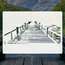 21,0 x 29,7 cm Modèle de peinture réutilisable pour pont et rivière, convient pour la peinture à l'huile, le scrapbooking, la décoration d'intérieur, les meubles - A - Voir 6