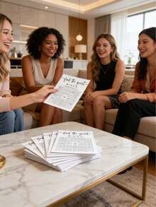 10pcs Bingo Game Cards For Baby Shower, Bridal Shower, Minimalist Style - Multicolor - View 6