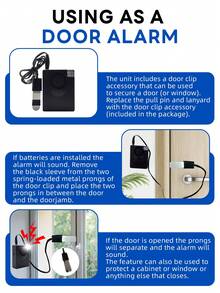 1pc ABS Material Personal Alarm With Flashing LED Light & 130dB Loud Sound, Square Shape Anti-Wolf Alarm Suitable For Women, Elderly, Home & Window Security - Black - View 5