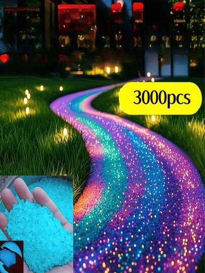 3000pcs/Bag Mini Glow-In-The-Dark Garden Sand, Micro Fairy Decor, Aquarium Artificial Luminous Stones, Potted Plant Decorative Stones, Potted Plants, Succulents, DIY Decor