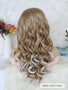 Tóc giả dài gợn sóng màu ombre vàng mật ong sang bạc, chất liệu tổng hợp, có phần ren trong suốt HD 13x1.5, sợi chịu nhiệt, đường rẽ ngôi tự nhiên, không cần keo dán, thích hợp cho tạo kiểu tóc hàng ngày, cosplay và dự tiệc cho nữ. - Nhiều màu - Xem 8