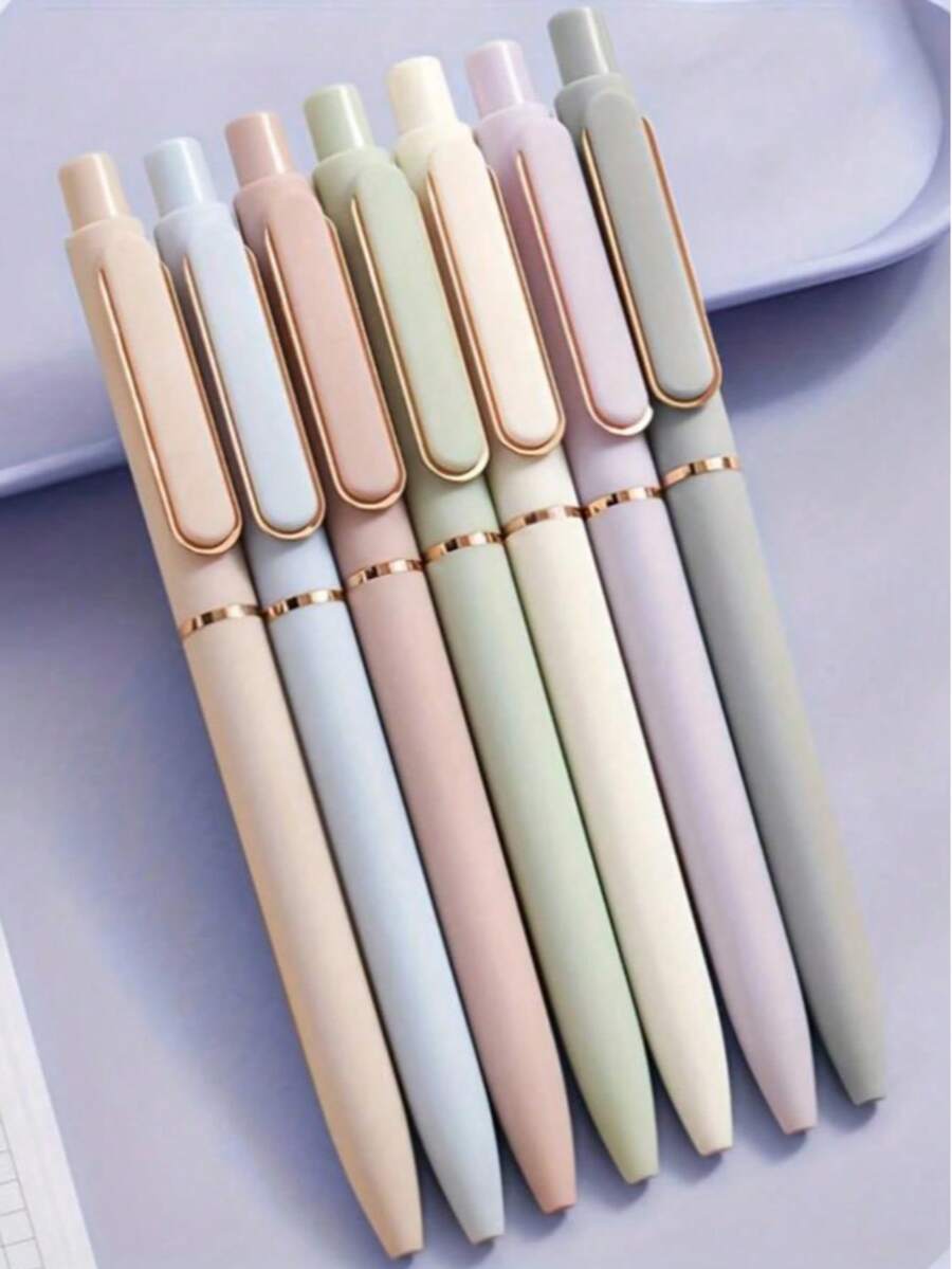 1-5 chiếc bút mực đen đầu nhọn 0.5mm, cán mềm, thiết kế đơn giản trang nhã, phù hợp sử dụng hàng ngày, văn phòng, học tập, làm dụng cụ viết, thoải mái và bền bỉ, phong cách thường ngày. - Bút bi A - Xem 1