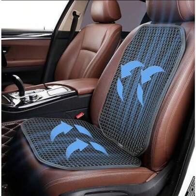 Cojín de asiento de malla de aire ventilado de verano para coche universal transpirable para coche SUV camión camioneta camioneta negro 1 cojín de asiento + 1 cojín de respaldo)