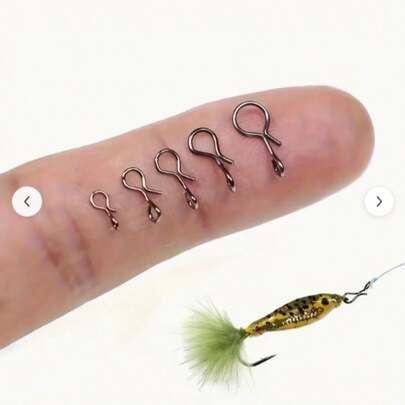50/250pcs Fly Fishing Bait Hooks, Stainless Steel Fly Fishing Lure Connector, Fly Fishing Tackle Small Accessories, Different Models Set