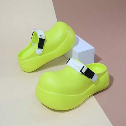 Fashionable EVA Slip-On Sandals, Women Summer New Anti-Slip Comfortable Slides, Breathable Nurse Work Outdoor Beach Slippers