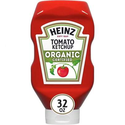  Ketchup de tomate orgánico Heinz, botella de 32 onzas