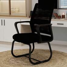 Ottomans - Black + Metal+Mesh+Wood+Fabric - View 5