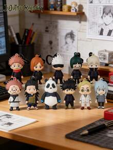 Crunchyroll 1个官方《咒术回战》盲盒3D动漫人物可爱钥匙扣，随机角色（虎杖悠仁、钉崎野蔷薇、伏黑惠、五条悟或其他），送给粉丝、家人和朋友的绝佳礼物 - 多色1 - 查看 1